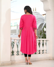 Block Printed Pink Kurta 121-PNK