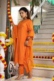 Nihira Leheriya Orange Suit Set 233-ORG