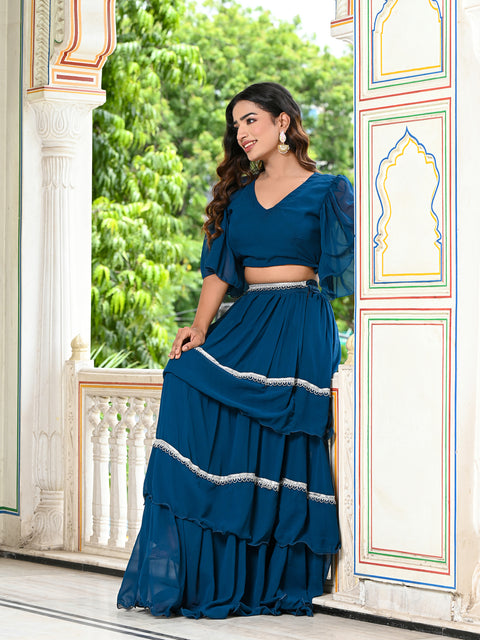 Niladari Skirt Set 250-BLU