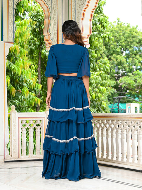 Niladari Skirt Set 250-BLU