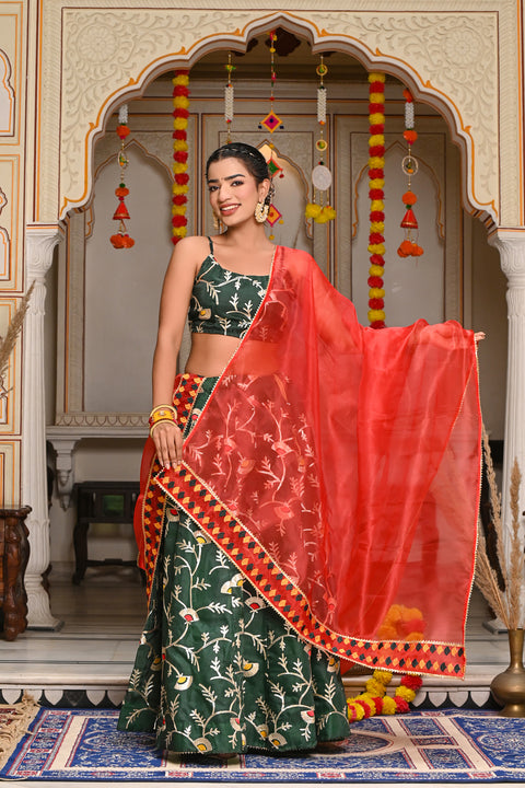 Ati Green Lehenga Set 125-GRN