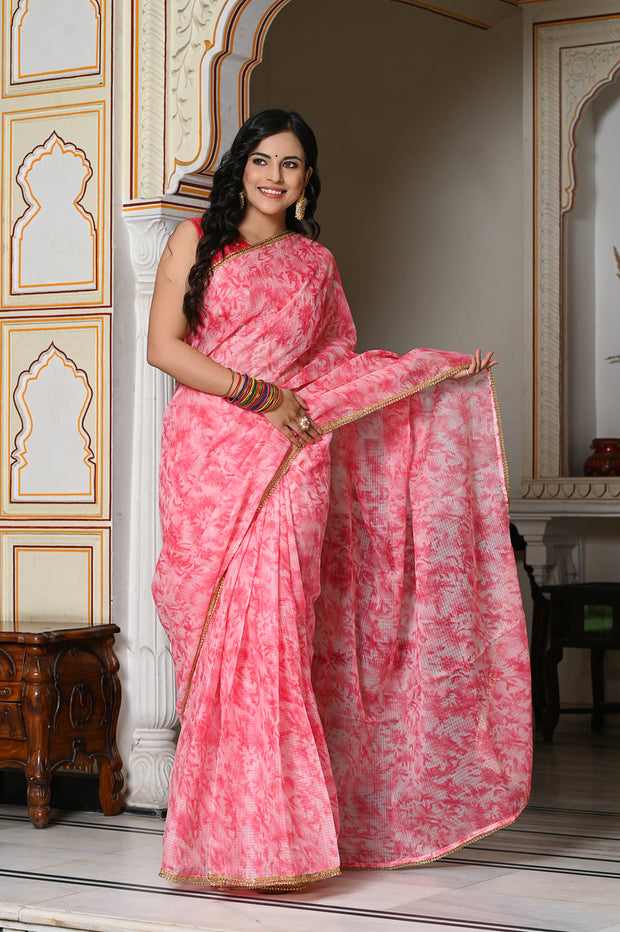 Buy online Women's Tie & Dye Pink Colored Saree With Blouse from ethnic wear  for Women by Sidhidata Textile for ₹999 at 67% off | 2024 Limeroad.com
