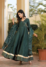 Meera Green Bandhani Suit Set 222-GRN