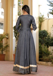 Meera Grey Bandhani Suit Set 222-GRY