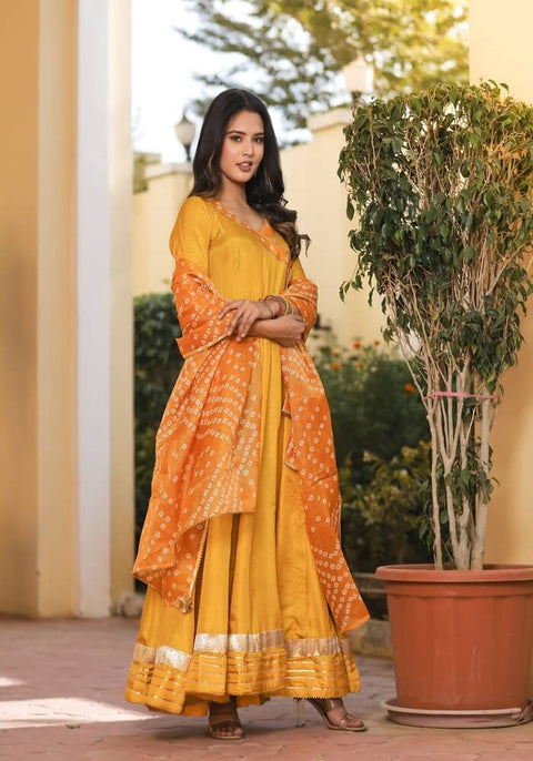 Meera Mustard Bahndhani Suit Set 222-MST