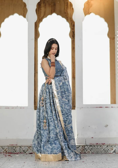 Sara Grey Tie n Dye Lehenga Set 114-GRY