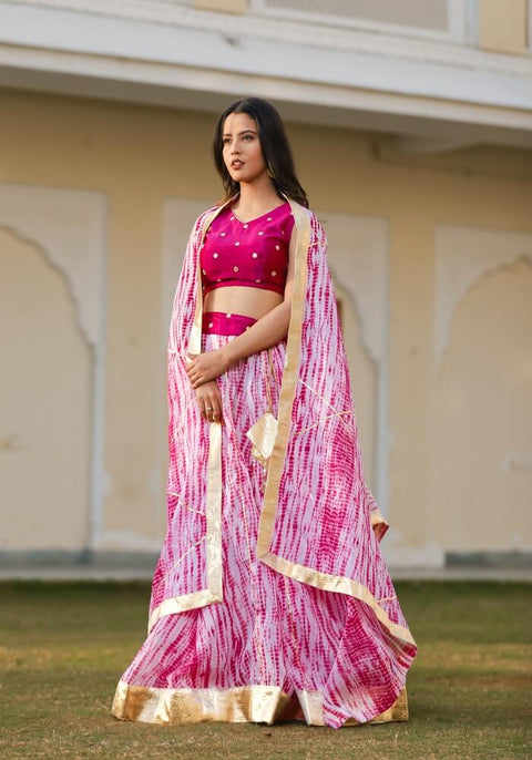 Vedika Wine Tie n Dye Lehenga Set 120-WNE