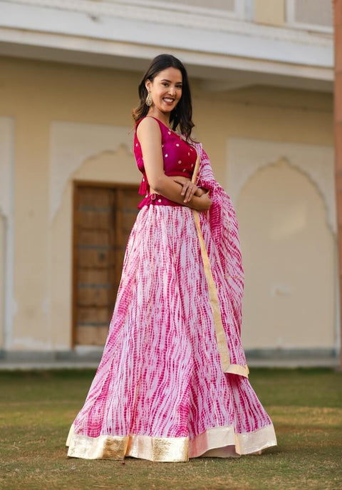 Vedika Wine Tie n Dye Lehenga Set 120-WNE