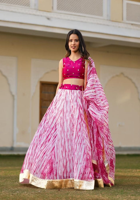 Vedika Wine Tie n Dye Lehenga Set 120-WNE