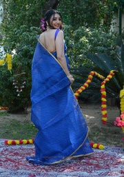 Blue Leheriya Printed Saree 109-BLU
